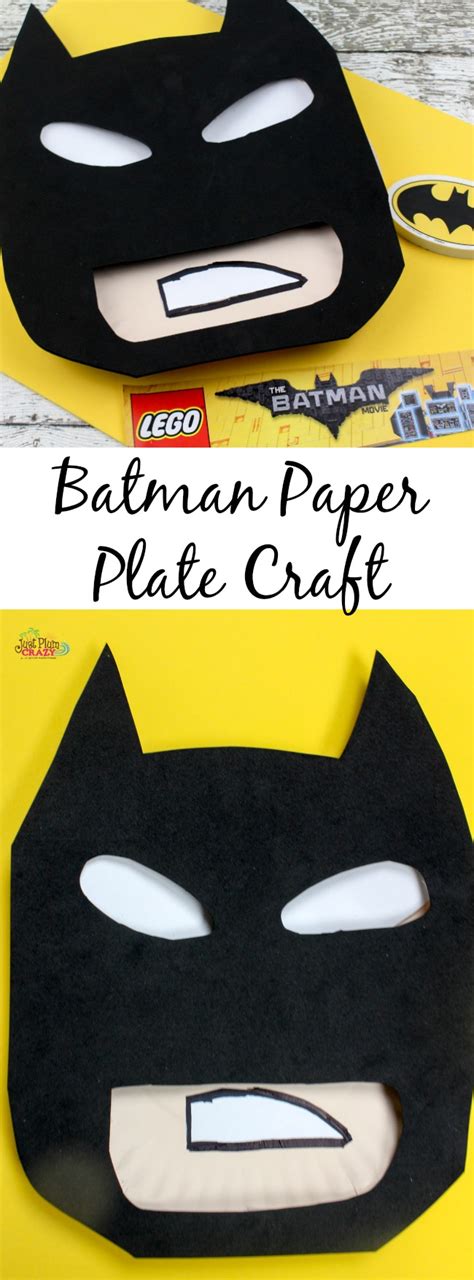 batman paper plate craft tutorial  plum crazy