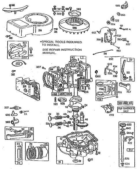 briggs stratton briggs stratton engine parts model  sears partsdirect