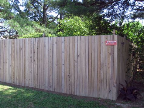 wood stockade fence installation anderson fence company
