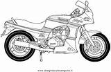 Kawasaki Gpz900r Motorrad Trasporto Mezzi Malvorlage Disegno Ausmalen sketch template