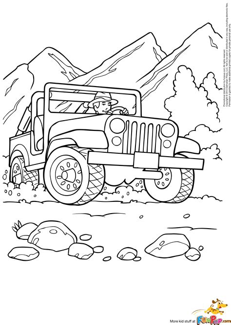 jeep coloring pages printable printable word searches
