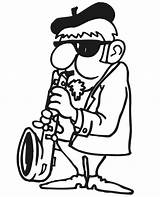 Tocando Homem Saxofone Cego Saxofon Tudodesenhos sketch template