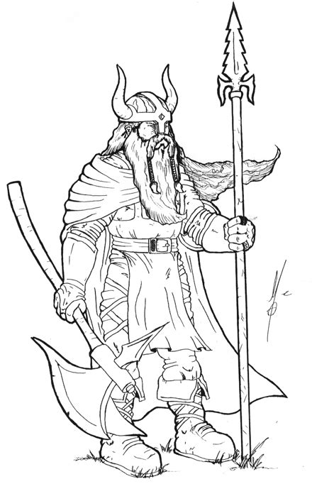 viking coloring page