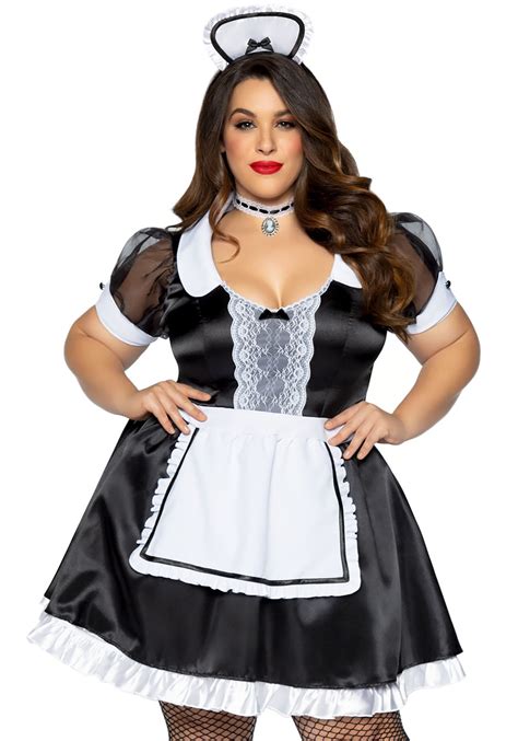 adult s plus size classic french maid costume