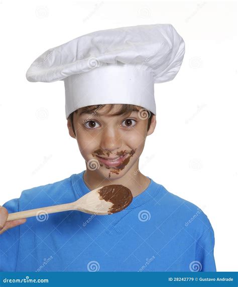 chocolate kid stock image image  gastronomy cream