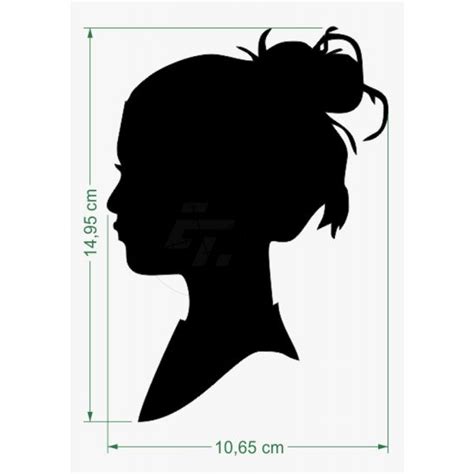 Woman Head Silhouette Side Profile Schaufensteraufkleber