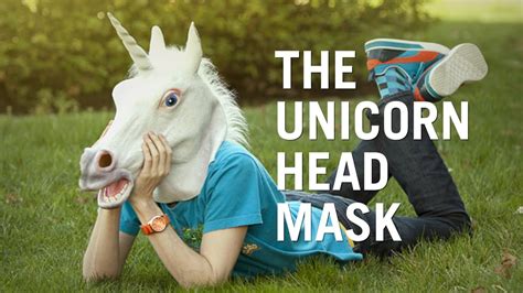 unicorn head mask  thinkgeek youtube