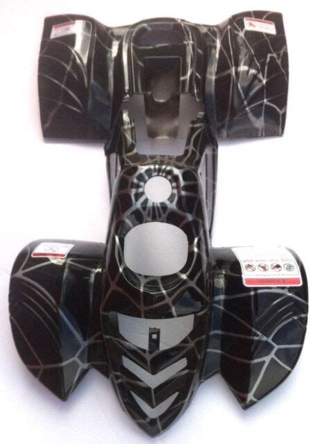 atv quad body plastic front rear fender fit taotao ata  cc black spider ebay