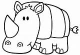 Rinoceronte Colorir Rhino Bebe Rinocerontes Imprimir Pngkit sketch template