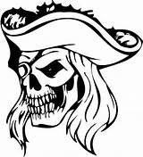 Pirate Coloring Skull Pages Printable Undead Hat Zombie Template Clipart Sticker Decal Pirates Head Decals Supercoloring Skulls Flag Stickers Vinyl sketch template