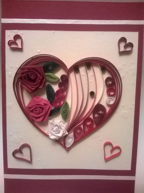 greeting quilled valentine day card quilled valentine card handmade
