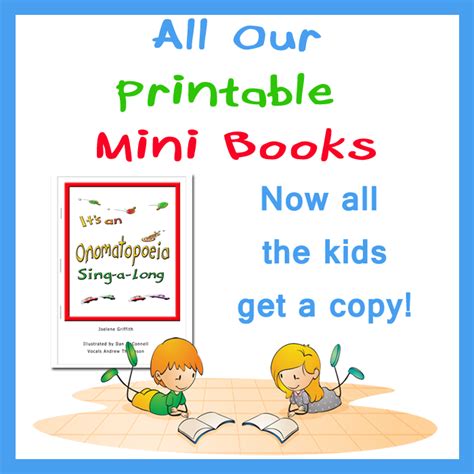 printable mini books learning workshop