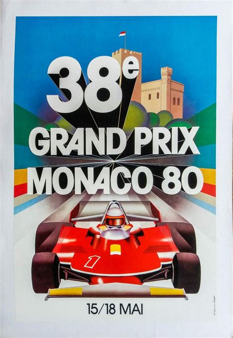 vintage poster  monaco grand prix auctionlab