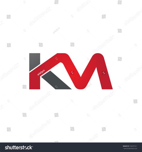 km company group linked letter logo stock vector illustration