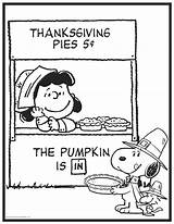 Coloring Thanksgiving Pages Peanuts Snoopy Kids Popular sketch template