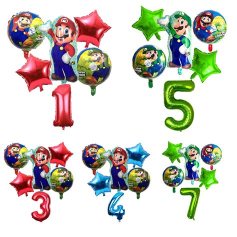 Mario Balloons Mario Brothers Party Supplies Mario Party Luigi Party