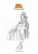 Disegno Princesse Principessa Ragazza Princesa Colorear sketch template