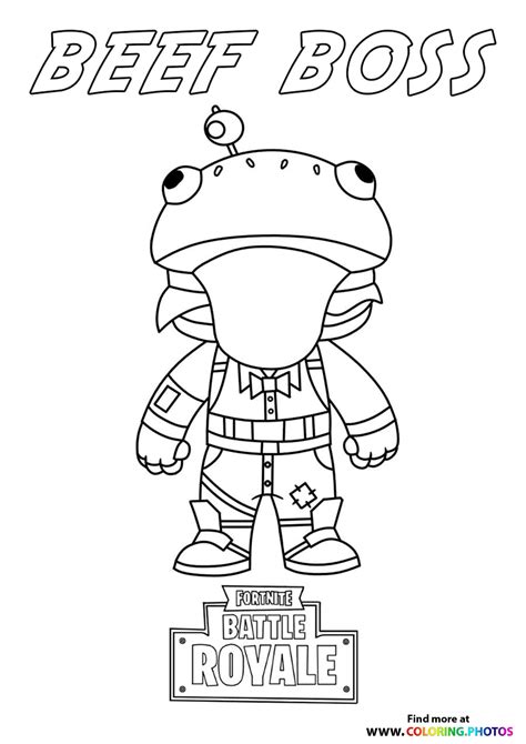 beef skins fortnite boss coloring pages coloring pages