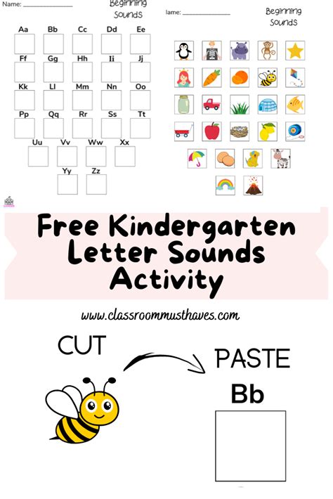 kindergarten letter sound activity classroom  haves