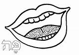 Mouth Colouring Parts Body Pages Tots Torah 2000 Inc sketch template