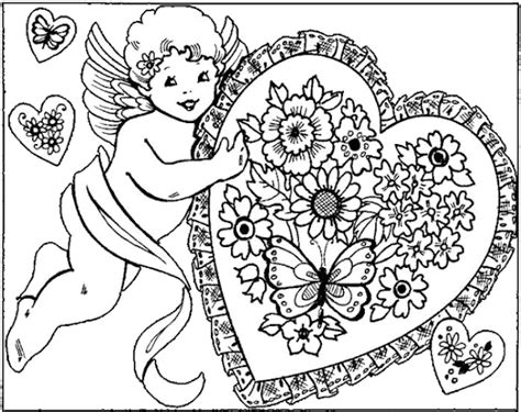 hearts  flowers coloring pages coloringsnet