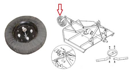 king kutter rotary cutter tail wheel  hub