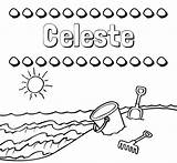 Celeste Dibujo sketch template