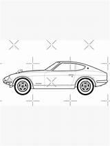 Datsun 240z Fairlady Rjwautographics 11oz Wraparound 325ml sketch template
