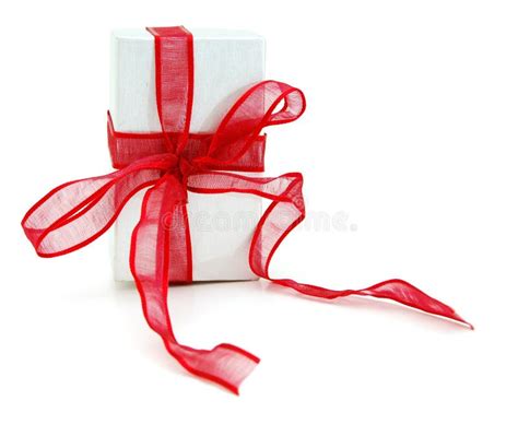 white gift box stock image image  valentine white