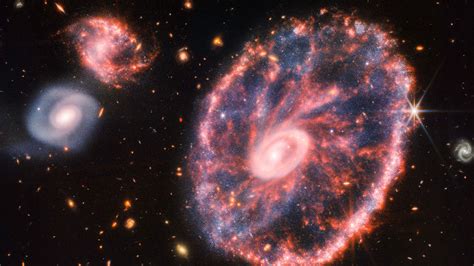 nasas james webb space telescope captures stunning image  cartwheel