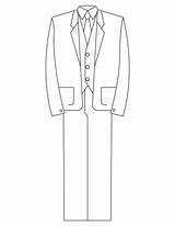 Suit Coloring Piece Three Pages Kids sketch template