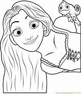 Coloring Rapunzel Pascal Pages Tangled Drawing Color Printable Coloringpages101 Drawings Getdrawings Template sketch template
