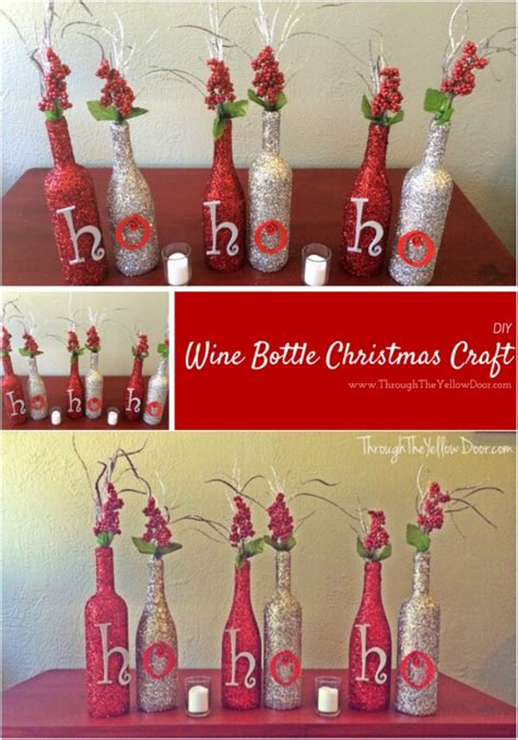 festively easy wine bottle crafts  holiday home