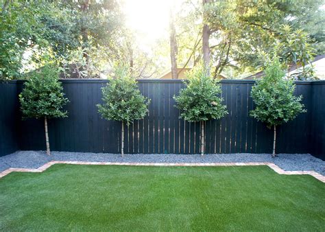 backyard fence  landscaping ideas