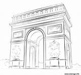 Triomphe Frankreich Arco Triunfo Supercoloring Trionfo Kleurplaten Malvorlagen Imprimé Fois Kategorien sketch template