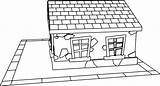 House Coloring Cartoon Small Wecoloringpage sketch template