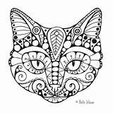 Cat Face Drawing Cute Clipart Library Coloring Adult Pages sketch template