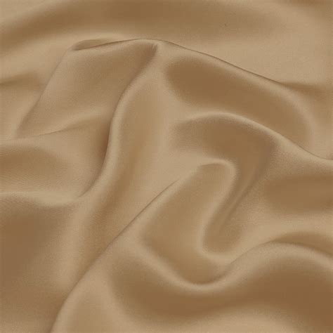 pure color silk light gold fabric stretch silk satin designer fabric   yard width