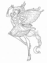 Winx Coloring Butterflix Pages Trix Musa Tynix sketch template