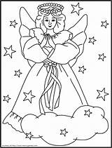 Religious Angel Coloringhome Natale Angels Colouring Getdrawings Jesus Ann sketch template