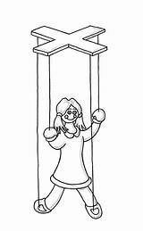 Puppet Marionette Puppets sketch template