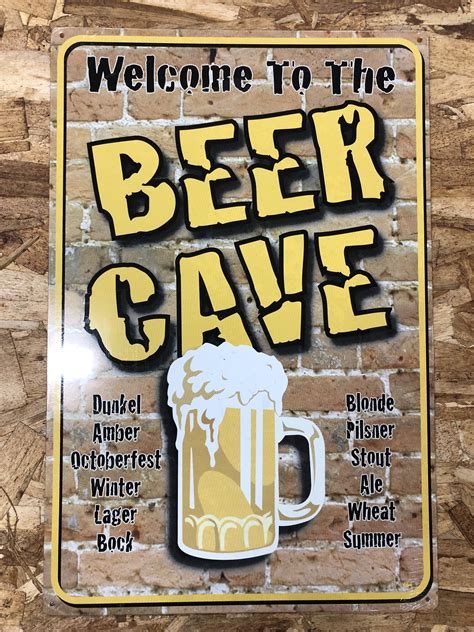 beer cave sign garage art