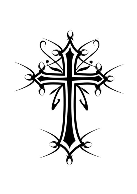 gothic crosses cross printable small tattoos