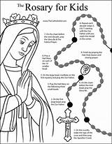 Rosary Pray Catholic Prayers Praying Thecatholickid Holy Hail Fatima Decade sketch template