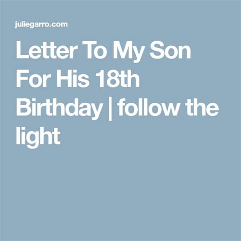 letter   son    birthday follow  light letters