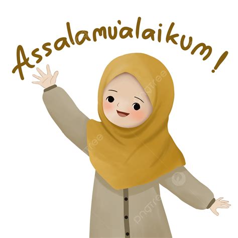 hijab meisje clipart assalamu alaikum hijab schattig afbeelding png transparante clipart en