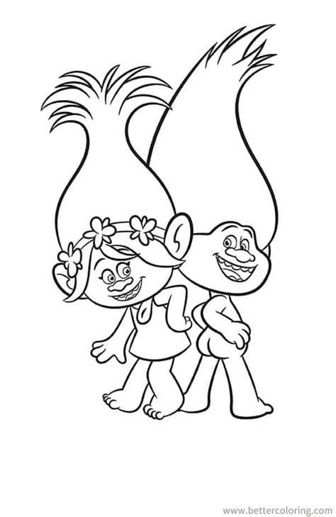 branch  trolls coloring pages printable   printable