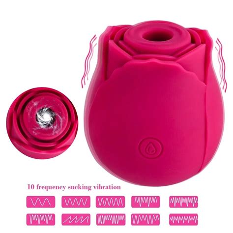 rose sucking vibrator clit sucker dildo women g spot massager sex toy