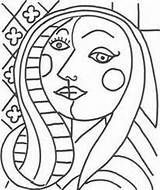 Coloring Pablo Pages Getdrawings Cubism sketch template