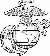 Marine Corps Emblem Meaning Marines Flag Elements Globe Anchor Eagle Symbol sketch template